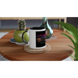 الأبيض 11 أوقية القدح السيراميك مع اللون في الداخل