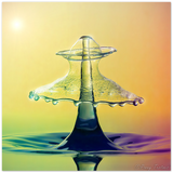 Schaumquadrat - gelbes Glas