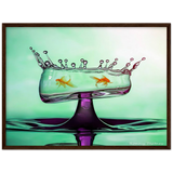 Premium Matte Paper Wooden Framed Poster - Fish Bowl of Water