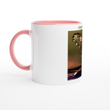 Weiß 11 Unzen Keramikbecher mit Farbe innen