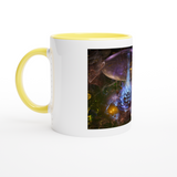 Weiß 11 Unzen Keramikbecher mit Farbe innen