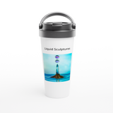 Weißer 15z-Edelstahl-Reise-Becher