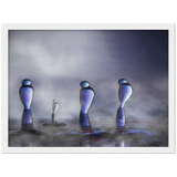 Archivmattpapier aus Holz gerahmtes Plakat - der Ausguss