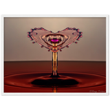 Archivmattes Papier aus Holz gerahmtes Plakat - lila Herz