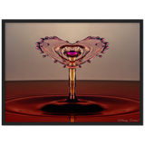 Archivmattes Papier aus Holz gerahmtes Plakat - lila Herz