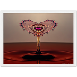 Archivmattes Papier aus Holz gerahmtes Plakat - lila Herz