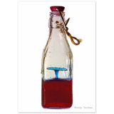 Schaumdruck - Flüssige Skulptur in einer Flasche eingeschlossen