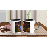 Weiß 11 Unzen Keramikbecher mit Farbe innen