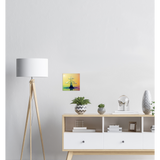 Schaumquadrat - gelbes Glas