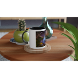 Weiß 11 Unzen Keramikbecher mit Farbe innen