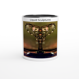 Weiß 11 Unzen Keramikbecher mit Farbe innen