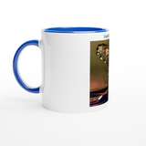 Weiß 11 Unzen Keramikbecher mit Farbe innen