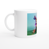 Weiße 11oz Ceramic Mug - Crystal Owl