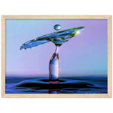 Premium matt papir tre innrammet plakat - vann fugl