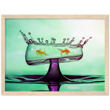 Premium Matte Paper Wooden Framed Poster - Fish Bowl of Water