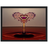 Archivmattes Papier aus Holz gerahmtes Plakat - lila Herz