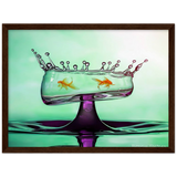 Premium Matte Paper Wooden Framed Poster - Fish Bowl of Water