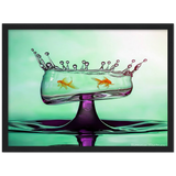 Premium Matte Paper Wooden Framed Poster - Fish Bowl of Water