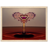 Archivmattes Papier aus Holz gerahmtes Plakat - lila Herz