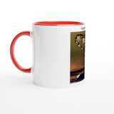 Weiß 11 Unzen Keramikbecher mit Farbe innen