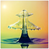 Schaumquadrat - gelbes Glas