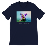 Premium Unisex Crewneck T-skjorte - Crystal Owl