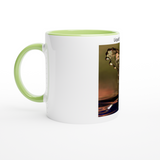 Weiß 11 Unzen Keramikbecher mit Farbe innen