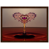 Archivmattes Papier aus Holz gerahmtes Plakat - lila Herz