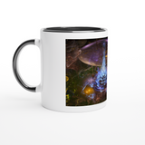 Weiß 11 Unzen Keramikbecher mit Farbe innen