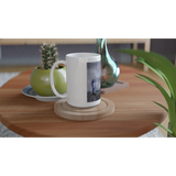 Weiß 15 Unzen Keramikbecher