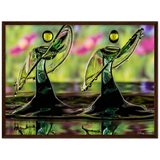 Premium Matte Paper Wooden Innrammet Plakat - To dansere