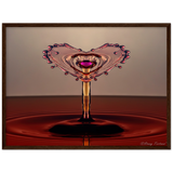 Archivmattes Papier aus Holz gerahmtes Plakat - lila Herz