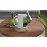 Weiß 15 Unzen Keramikbecher