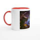 Weiß 11 Unzen Keramikbecher mit Farbe innen