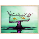 Premium Matte Paper Wooden Framed Poster - Fish Bowl of Water