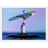 Premium matt papir tre innrammet plakat - vann fugl