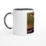 Weiß 11 Unzen Keramikbecher mit Farbe innen