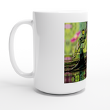 Weiß 15 Unzen Keramikbecher