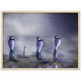 Archivmattpapier aus Holz gerahmtes Plakat - der Ausguss