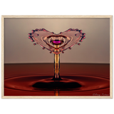 Archivmattes Papier aus Holz gerahmtes Plakat - lila Herz