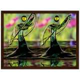 Premium Matte Paper Wooden Innrammet Plakat - To dansere