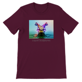 Premium Unisex Crewneck T-skjorte - Crystal Owl