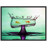 Premium Matte Paper Wooden Framed Poster - Fish Bowl of Water