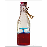 رغوة طباعة-منحوتات السائل محاصرة داخل زجاجة