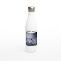 White 17oz Edelstahl-Wasserflasche