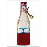 Impression en mousse - Sculpture liquide piégée à l'intérieur d'une bouteille