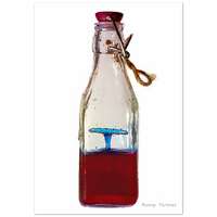Impression en mousse - Sculpture liquide piégée à l'intérieur d'une bouteille