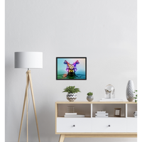 Premium Matte Paper Wooden Framed Poster - Crystal Owl