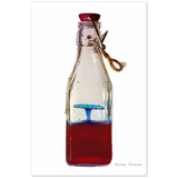 Schaumdruck - Flüssige Skulptur in einer Flasche eingeschlossen