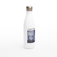 White 17oz Edelstahl-Wasserflasche